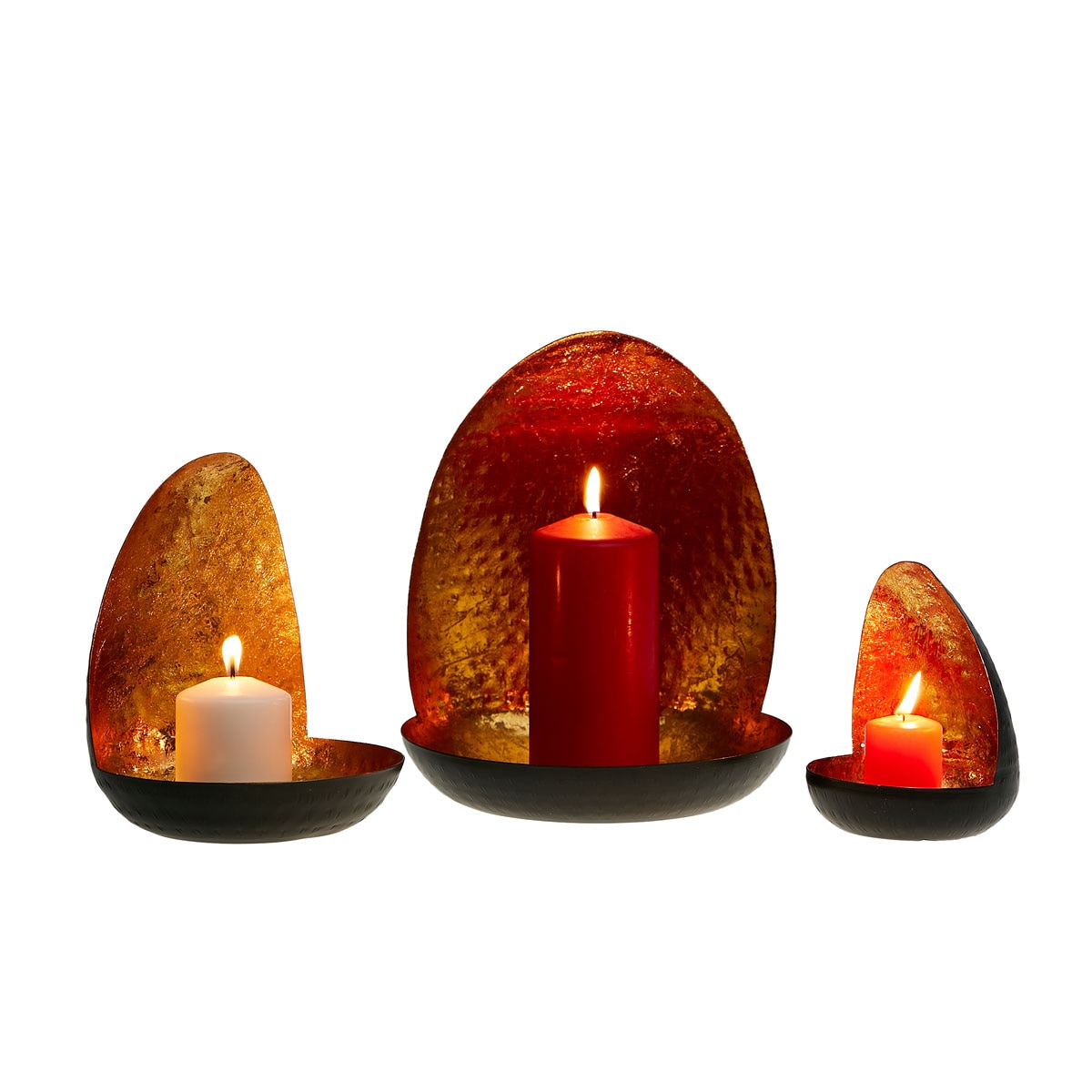 Suport lumanare metalic 3 piese