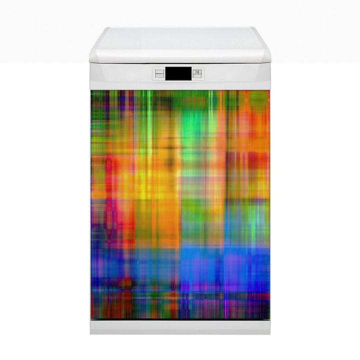 Magnet decorativ. Dreptunghi. In Carouri Colorate. Albastru. 45x80 cm. 010220270020000030898