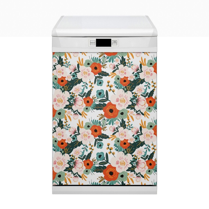 Magnet decorativ. Dreptunghi. Flori Colorate. Verde. 45x80 cm. 010220270020000029928