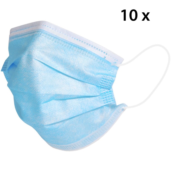 Set 10 masti medicale, Syntrox, Unica folosinta, Albastru