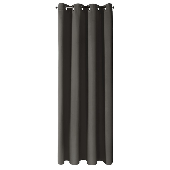 Завеса Eurofirany Logan, с ширит, графит, 135x270 см