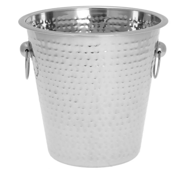 Pezsgős pohár, Kinghoff KH 1505, 21 cm, Dombornyomott külső, Inox