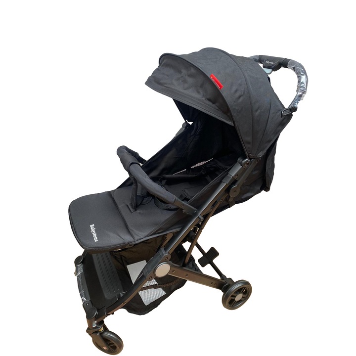 Carucior sport cu pozitie de somn, tip troler, BabyG Negru, Unitoys