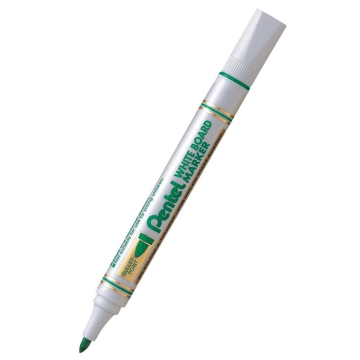 Marker whiteboard Pentel MW85, Varf 4.4 mm, Verde