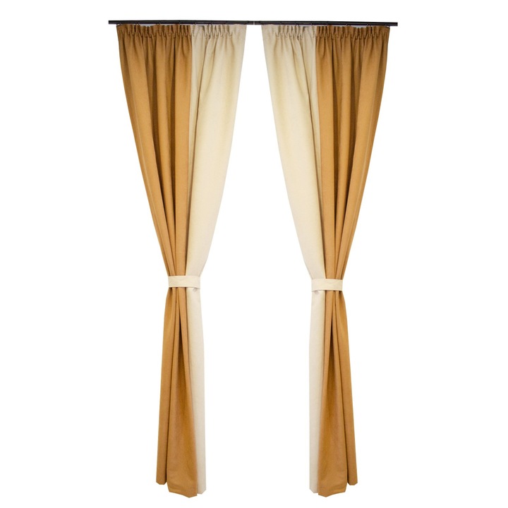 Set draperii Velaria caramel, 2x120x230 cm