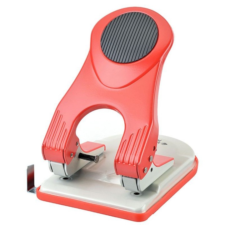 Perforator, Kangaro, 60 coli, Metalic, Rosu