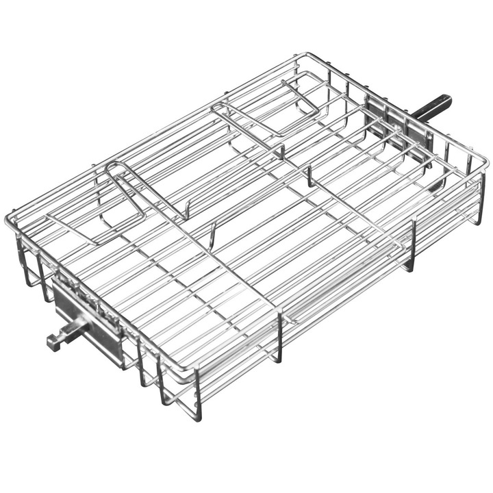 Cos pentru friteuze cu aer cald, Syntrox, Otel inoxidabil, 21 cm, Argintiu