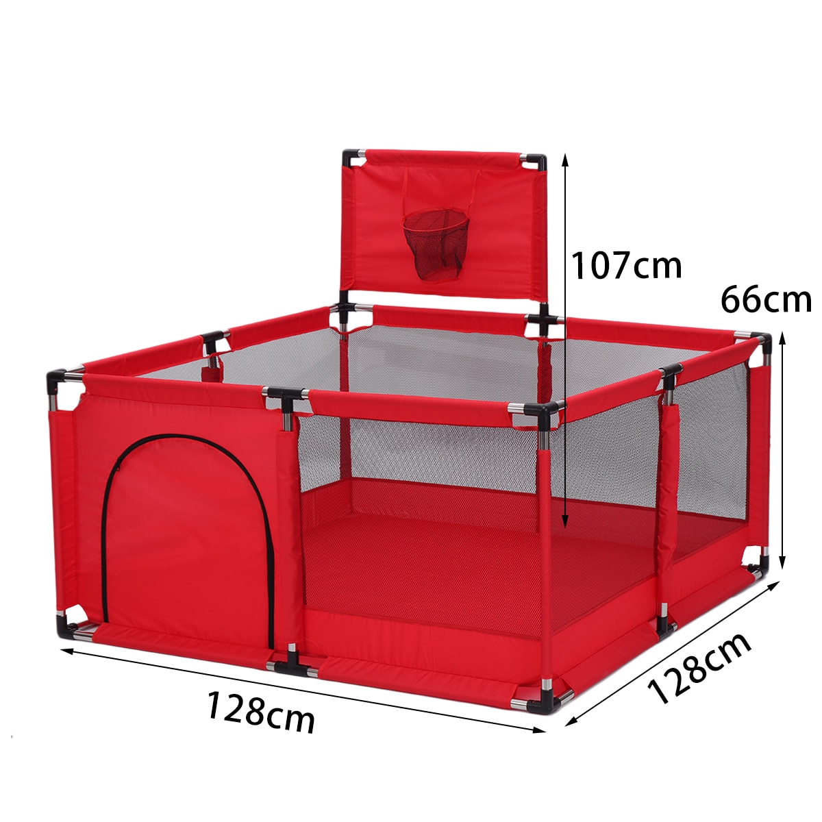Gyerek járóka, bioby, 50,4x50,4x26 hüvelykes, hordozható, kosárlabda ...