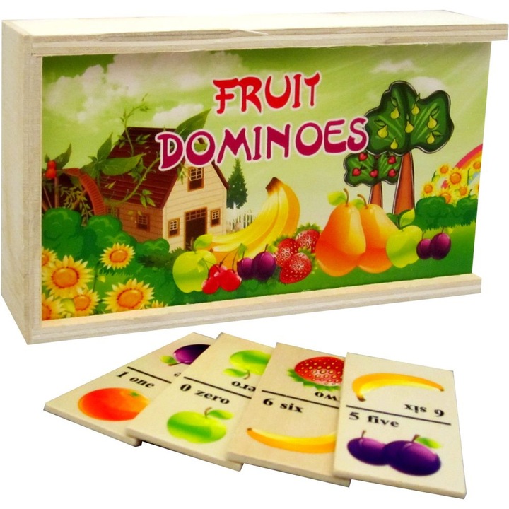 Joc Domino, MAXIMA, Lemn, Model fructe