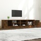 Set comoda TV vidaXL, 2 piese, stejar fumuriu, 80x35x36,5 cm, lemn prelucrat
