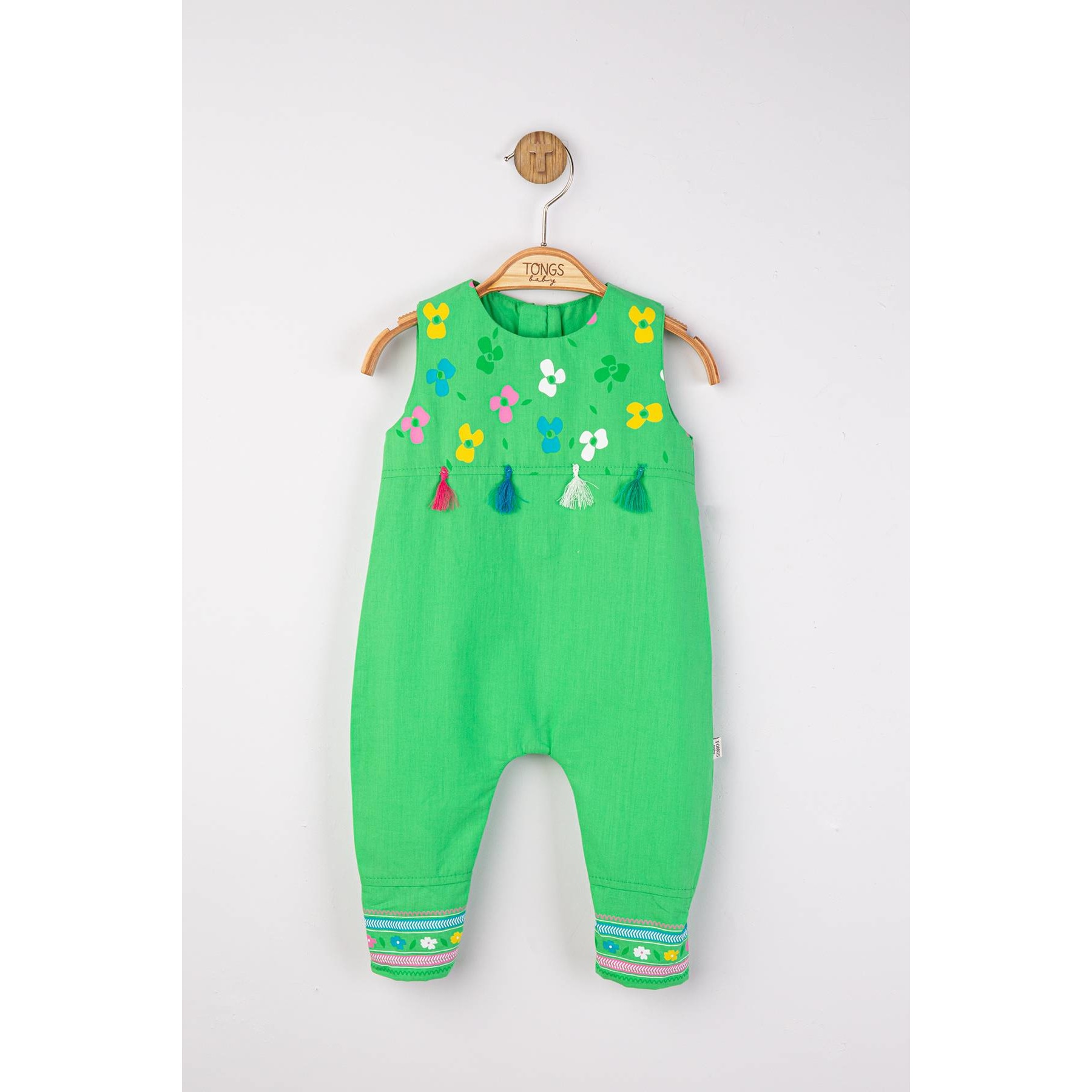 Летен гащеризон за бебета Ciucurasi, Tongs baby, зелен, 69 месеца, 6874 СМ eMAG.bg