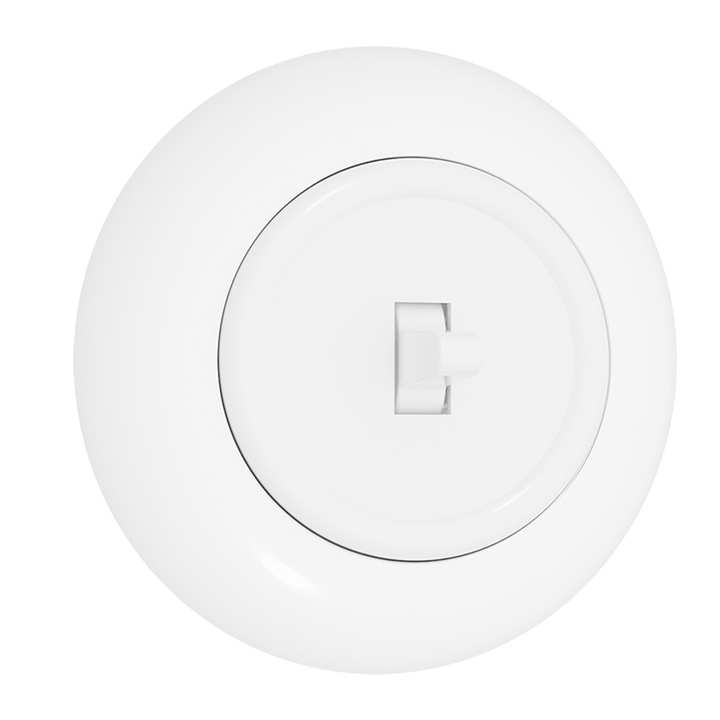 Intrerupator cap scara retro vintage rotund alb 250V 10A IP20