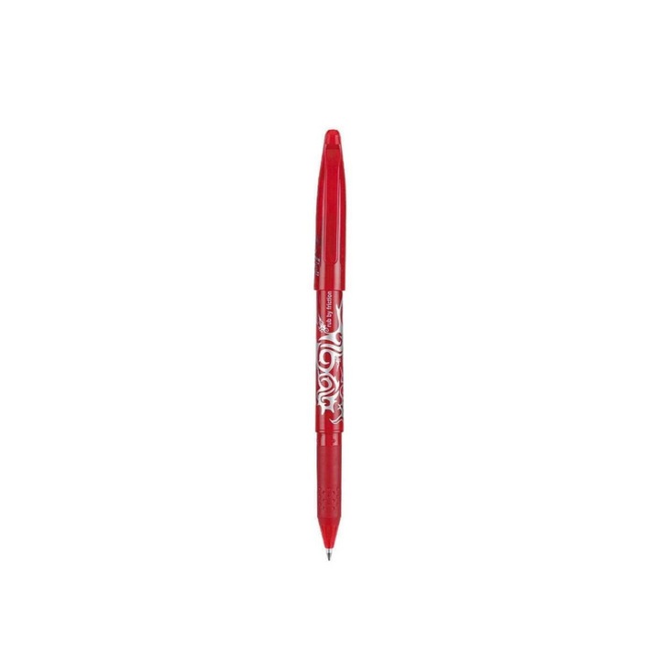 Ролерна химикалка PILOT Frixion, връх 0,7 mm, червено, пластмасово тяло с гумичка