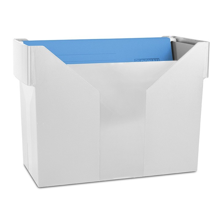 Arhiva cu 5 dosare, Donau, Plastic/Carton, Alb/Albastru