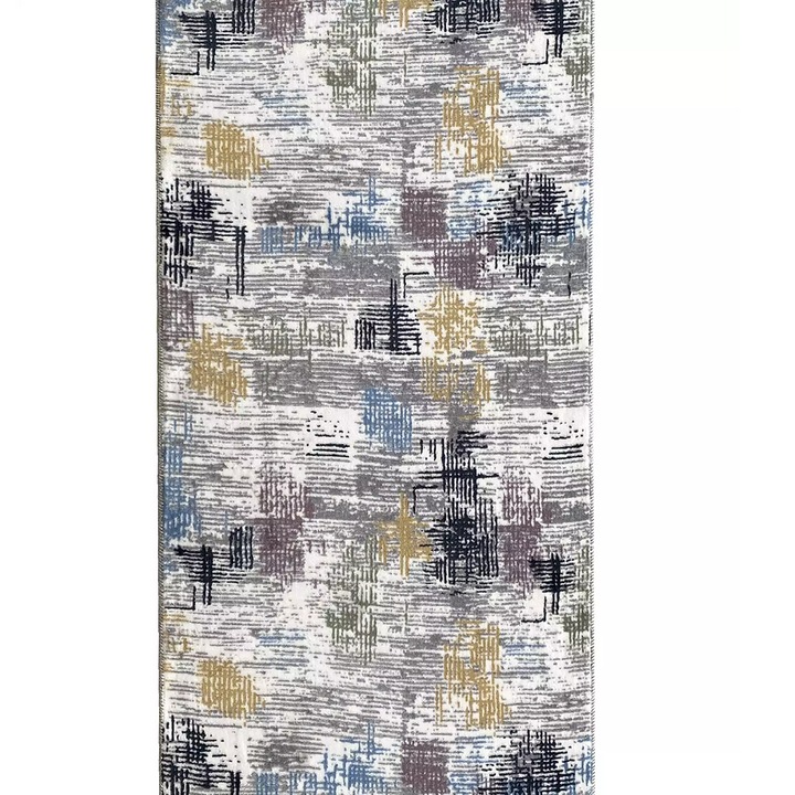 Covor Antiderapant cu Linii, Multicolor, Poliester, 80 x 300 cm