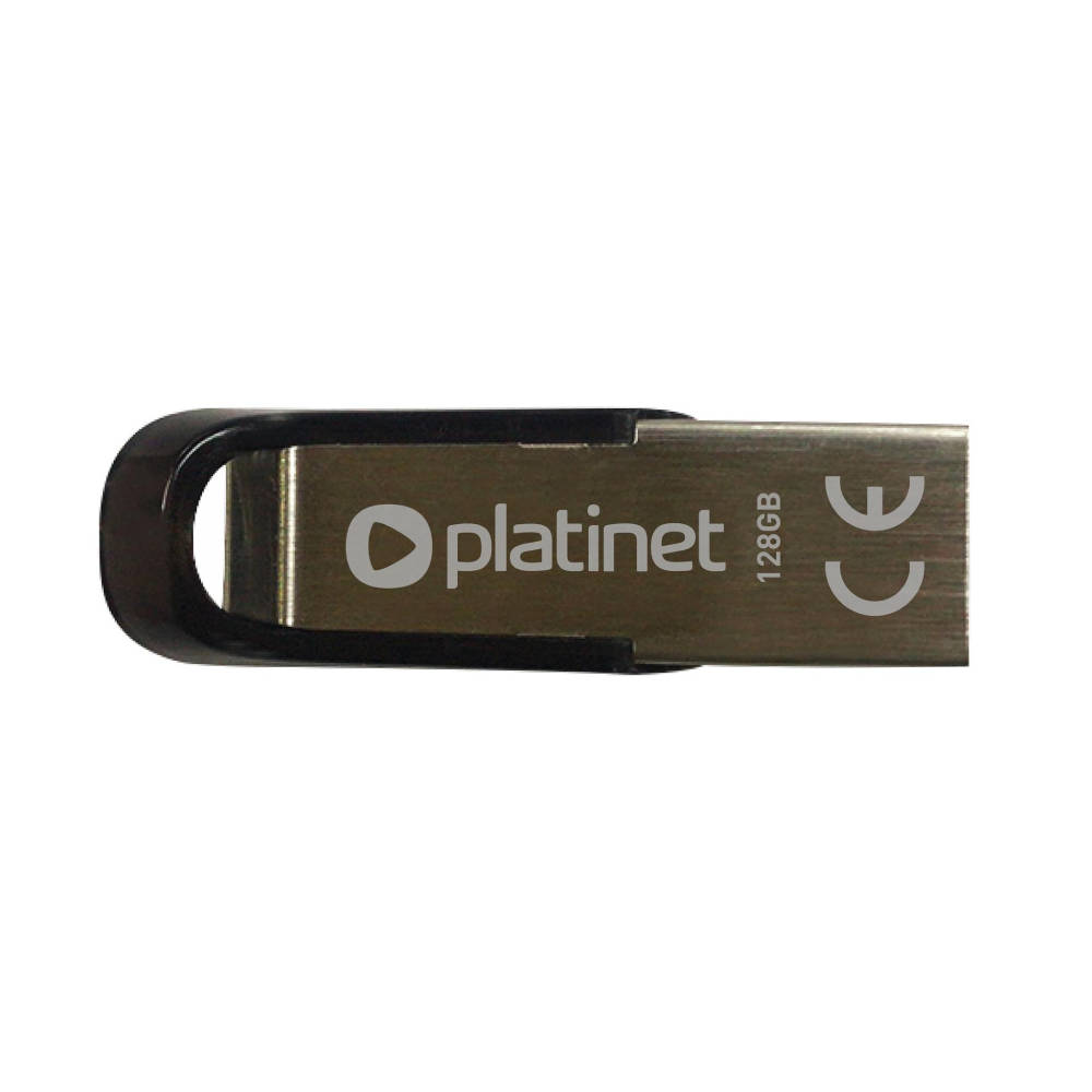 USB memória, PLATINET, Pendrive S-DEPO, fém, 128 GB, USB 2.0, ezüst