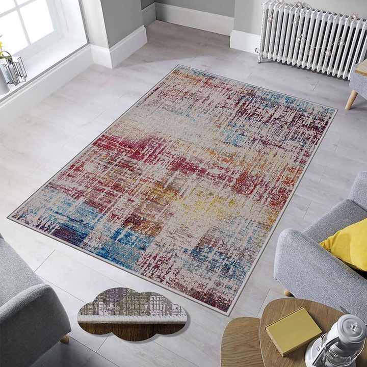 Covor Oyo Concept cu print digital baza tesuta Vintage 80x150 cm