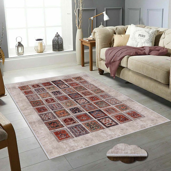 Covor Oyo Concept cu print digital baza tesuta Etnik 100x200 cm