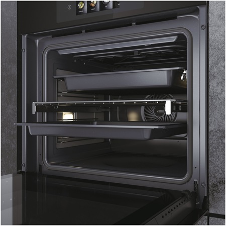 Cuptor incorporabil Haier HWO60SM6T5BH, Electric, 70 l, Autocuratare catalitica, Clasa A+, Conectivitate wi-fi, interfata I-Touch, Ghidaj telescopic, Softclose, Sticla neagra