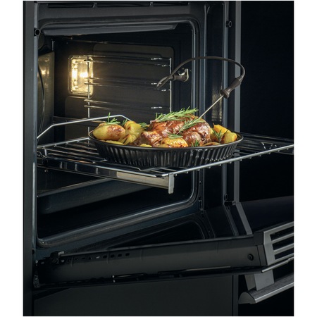 Cuptor incorporabil Haier HWO60SM6T5BH, Electric, 70 l, Autocuratare catalitica, Clasa A+, Conectivitate wi-fi, interfata I-Touch, Ghidaj telescopic, Softclose, Sticla neagra