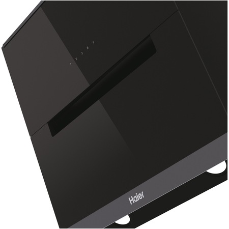 Hota incorporabila decorativa Haier HADG6DCS56B, Putere de absorbtie 789 mc/h, TouchControl, Iluminare LED, Clasa A++, 60 cm, Sticla neagra