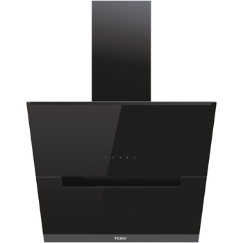 Hota incorporabila decorativa Haier HADG6DCS56B, Putere de absorbtie 789 mc/h, TouchControl, Iluminare LED, Clasa A++, 60 cm, Sticla neagra