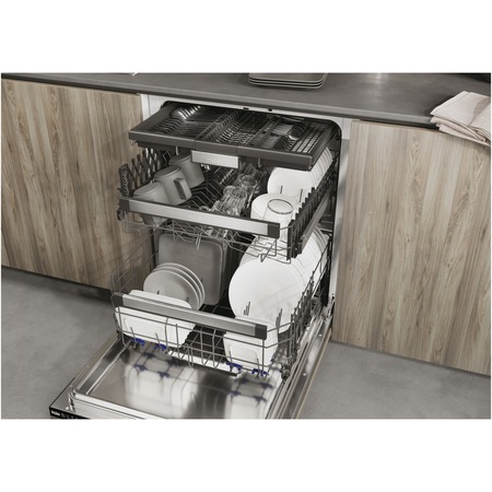 Masina de spalat vase incorporabila Haier XIB 6B2D3FB, 16 seturi, 9 programe, Clasa B, Motor Inverter, Conectivitate Wifi/ hOn app, Aquastop, Senzor incarcare, 60 cm