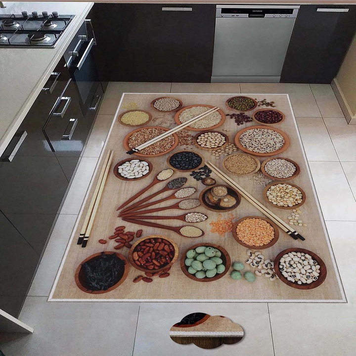 Кухненски килим Oyo Concept, С дигитален печат Peanti, Тъкана основа, 140x220 см