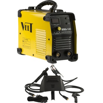 Invertor de sudura industrial Velt MMA 140, 140 A, 230 V, electrod 1.6-3.25 mm, 4.3 kg, accesorii incluse Invertor de sudura industrial Velt MMA 140, 140 A, 230 V, electrod 1.6-3.25 mm, 4.3 kg, accesorii incluse