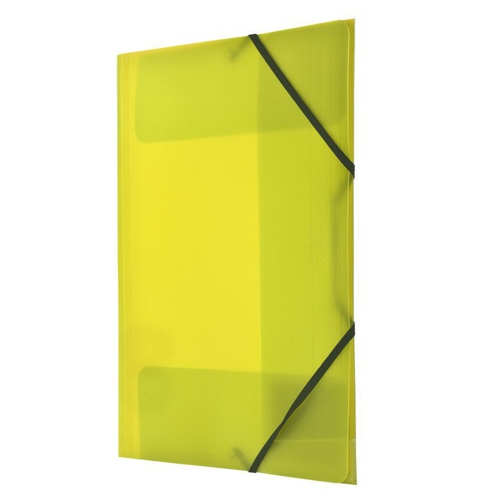 Папка А4 с ластик, Tetis, Пластмаса, Жълта