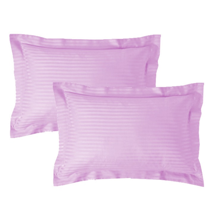 Set 2 fete de perna Damasc policoton dunga 1 cm, 50 x 70 cm, Pucioasa, Lila
