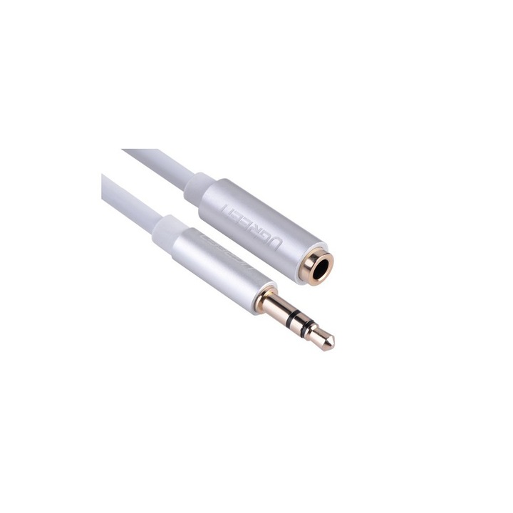 Cablu extensie ugreen Premium 3.5mm audio jack, Alb