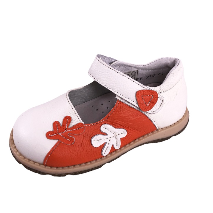 Pantofi copii Chippo Baby 08-212, 19-24, Piele naturala, Alb