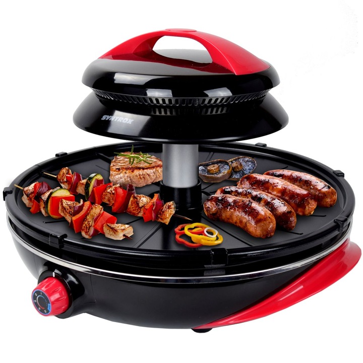 Инфрачервен грил, Syntrox, керамичен, черен/червен