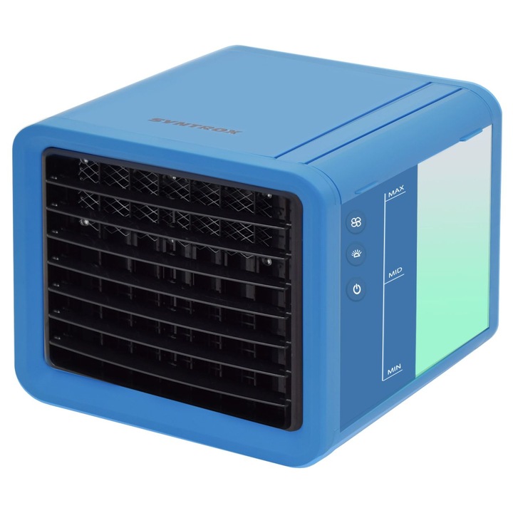 Мини охладител за въздух 4 в 1, Syntrox, 3 степени, син