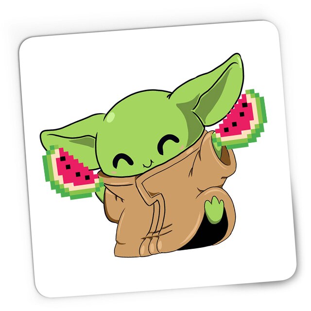 Гейминг подложка за мишка Baby Yoda Watermelon Happy Dance Jedi, 21x19