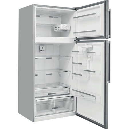Frigider cu doua usi Whirlpool W84TE 72XAQUA2, 574 l, Dual No Frost, Clasa E, Dispenser apa, H 186 cm, Inox