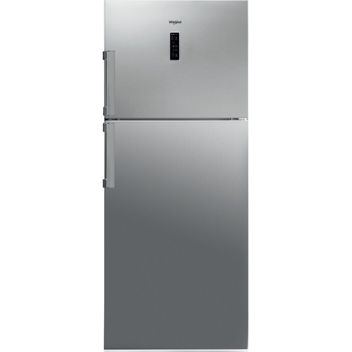 Хладилник с 2 врати Whirlpool WT70E952X, 419 л, Total NoFrost, Технология 6-то чувство, Цифров дисплей, Клас E, H 190 см, Inox