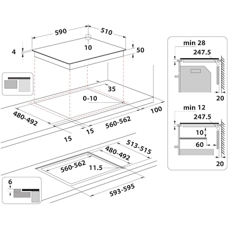 Plita incorporabila Hotpoint HS5160CNE, Inductie, 4 zone de gatire, 1 zona gatire FlexiCook, 4 zone booster, Timer, Blocare acces copii, Power Management, Indicator incalzire reziduala, 60 cm, Negru