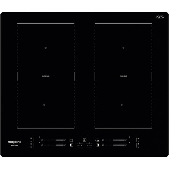 Plita incorporabila Hotpoint HS5160CNE, Inductie, 4 zone de gatire, 1 zona gatire FlexiCook, 4 zone booster, Timer, Blocare acces copii, Power Management, Indicator incalzire reziduala, 60 cm, Negru