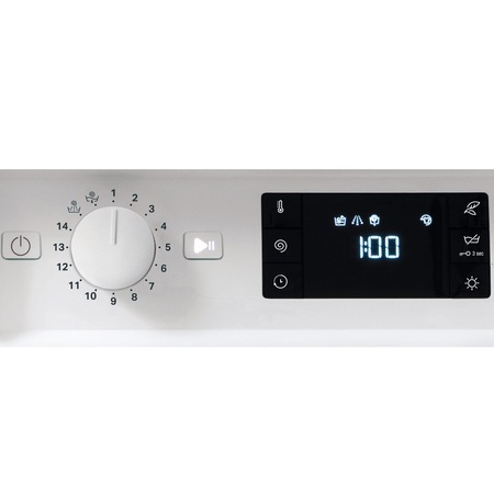 Masina de spalat rufe cu uscator incorporabila Hotpoint BIWDHG861484EU, 8 kg spalare, 6 kg uscare, 1400 rpm, Clasa C, Motor Inverter, Display digital, Alb