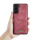 Samsung Galaxy S21 CaseMe tok, sima bőr, hátlap, Piros