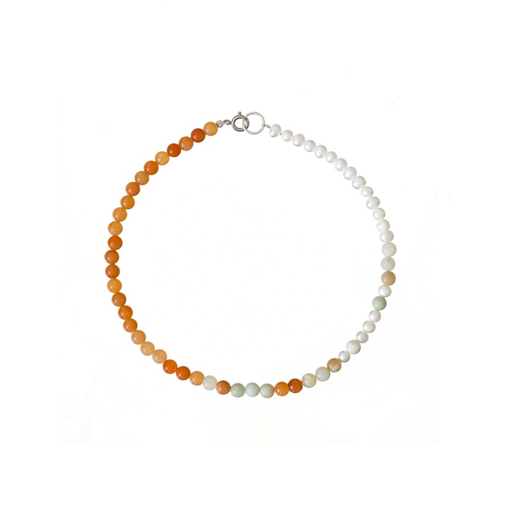 Colier Creativity din pietre semipretioase si perle, 5-6 mm