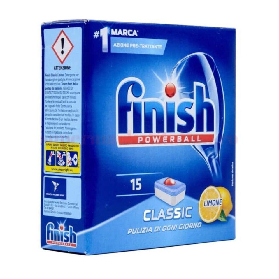 Таблетки за съдомиялна Finish Powerball Lemon 15 бр - eMAG.bg