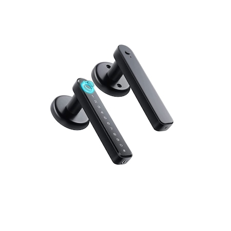 Incuietoare inteligenta smart cu amprenta, cod, cheie si prin aplicatie, android, IOS, Bluetooth, maner reglabil stanga-dreapta pentru dormitor, hotel, depozit, birou