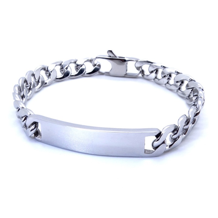 Bratara pentru barbati cu verigi si placa, ZENSE, ZB0330 20,50 cm