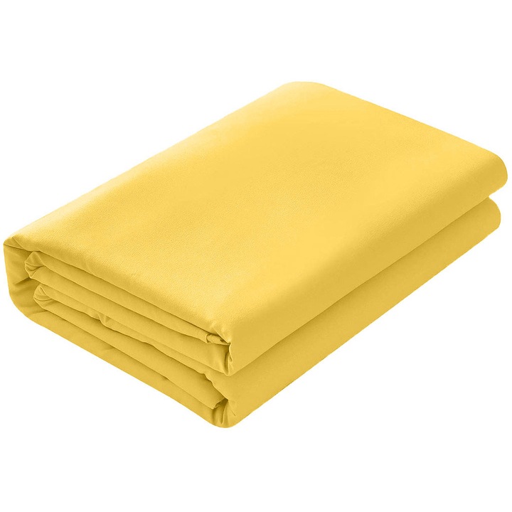 Ranforce 100% pamut lepedő, sűrűsége 120 g/m2, sárga, 140/220 cm
