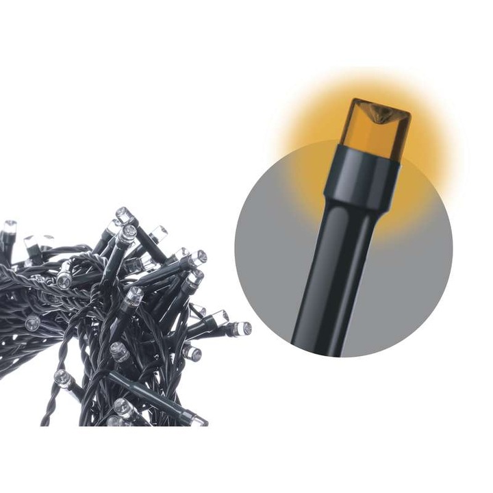 EMOS ZY1434T Karácsonyi Fényfüzér, Classic, 12 m, 120 Led, IP44, Időzítő, Vintage