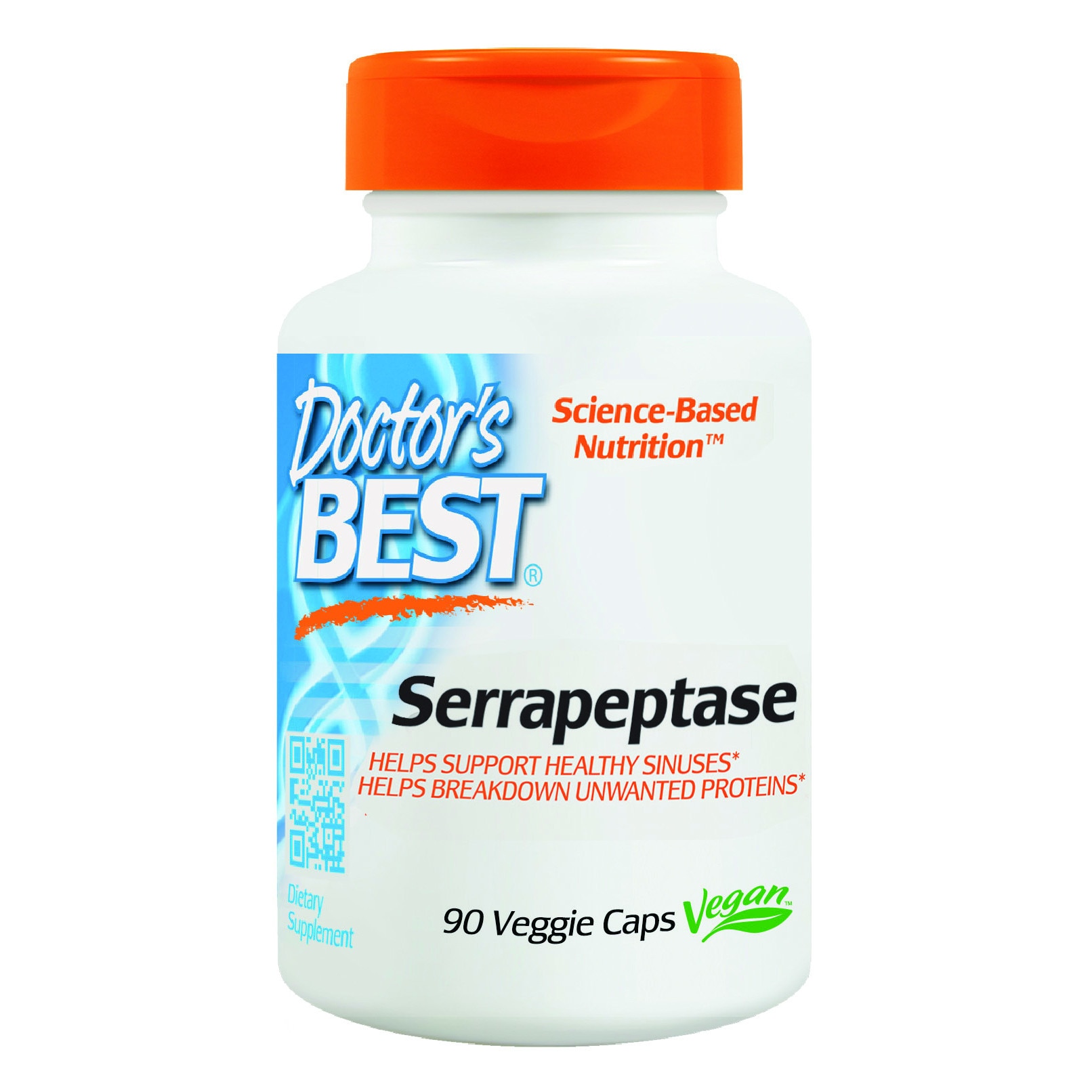 Серапептаза DOCTOR`S BEST Serrapeptase, 90 Veggie CAPS - EMAG.bg