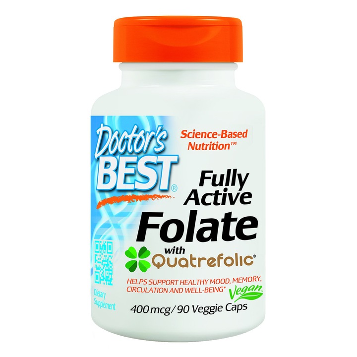 Фолиева киселина метил тетра фолат DOCTOR`S BEST Fully Active Folate ...